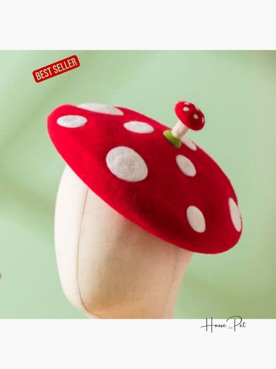 Kawaii Antler Deer Ear Beret Hat Christmas Trees Funny Winter Warm Wool Cap main image 5